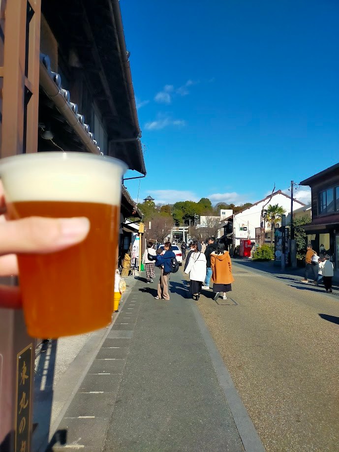 犬山城とビール