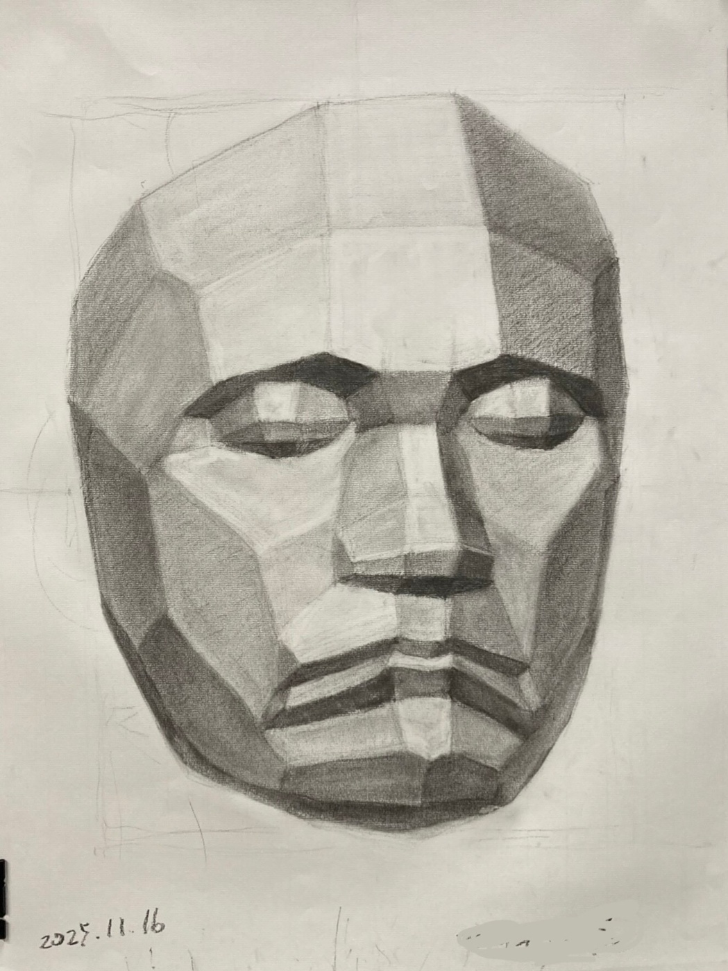 デッサン　ベートーヴェン面取り　半面