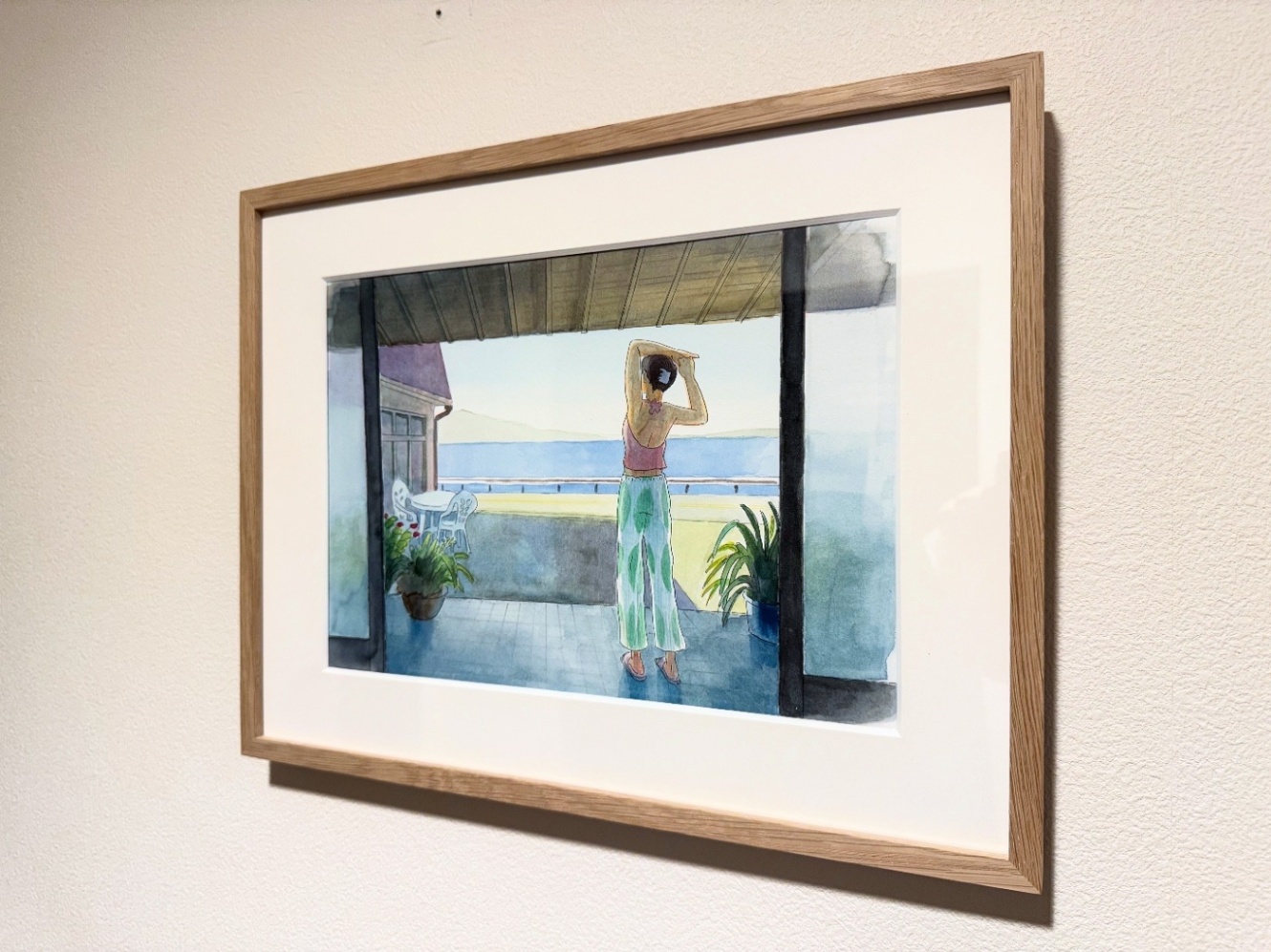 石山さやかのイラスト「海に来て」