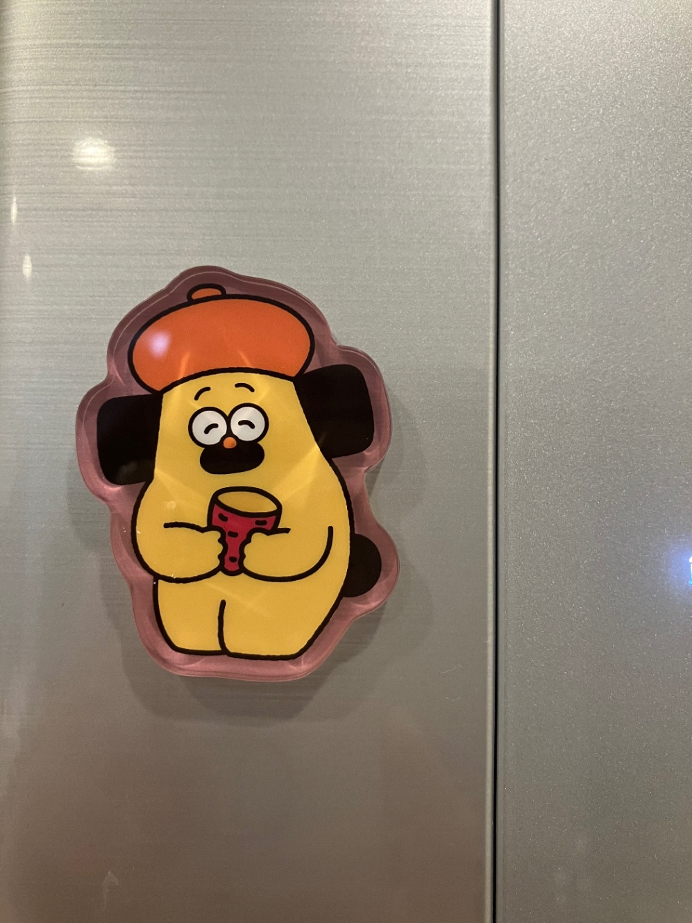 ポンちゃんのポストカード ホットケーキのはちみつにまみれているポンちゃん（にこにこ）と野球のキャッチャーしているポンちゃん