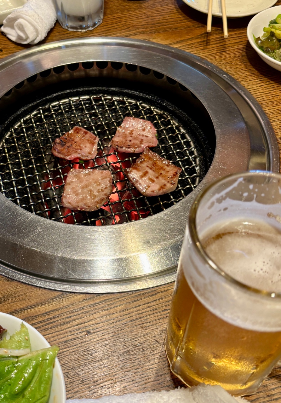 焼肉とビール