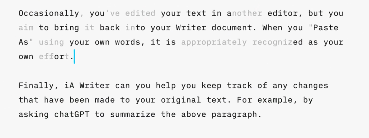 iA Writer 7のMarkdown Annotationsの表現