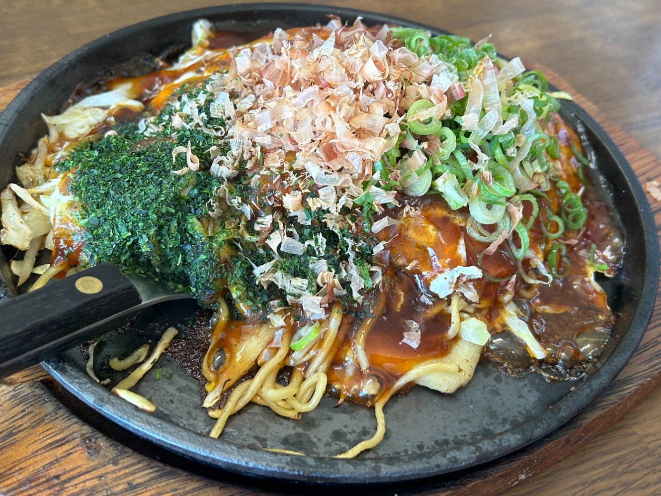 広島風のお好み焼き