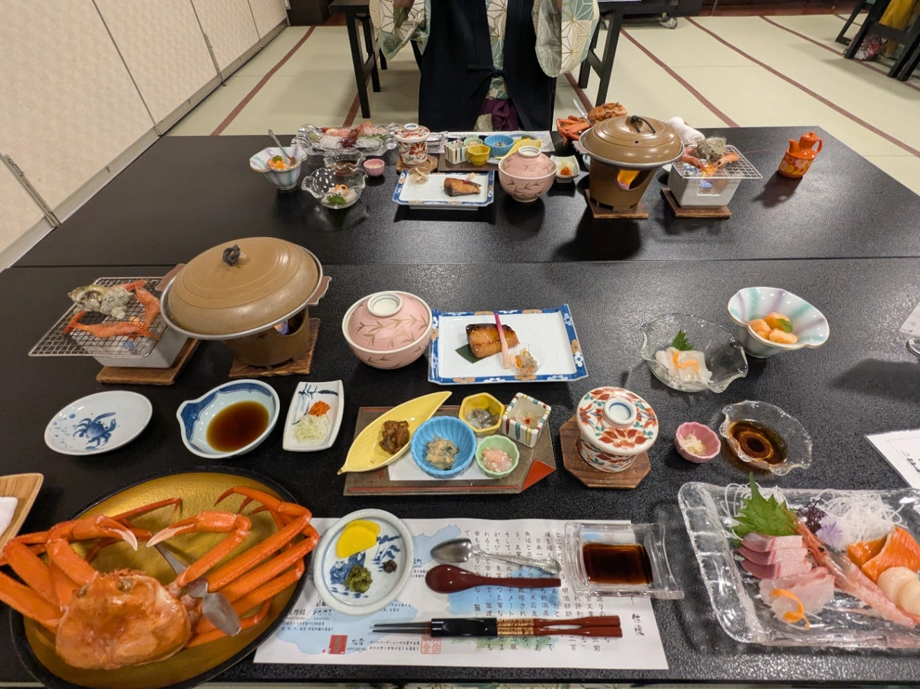 宿の夕食 ありえん豪華すぎる