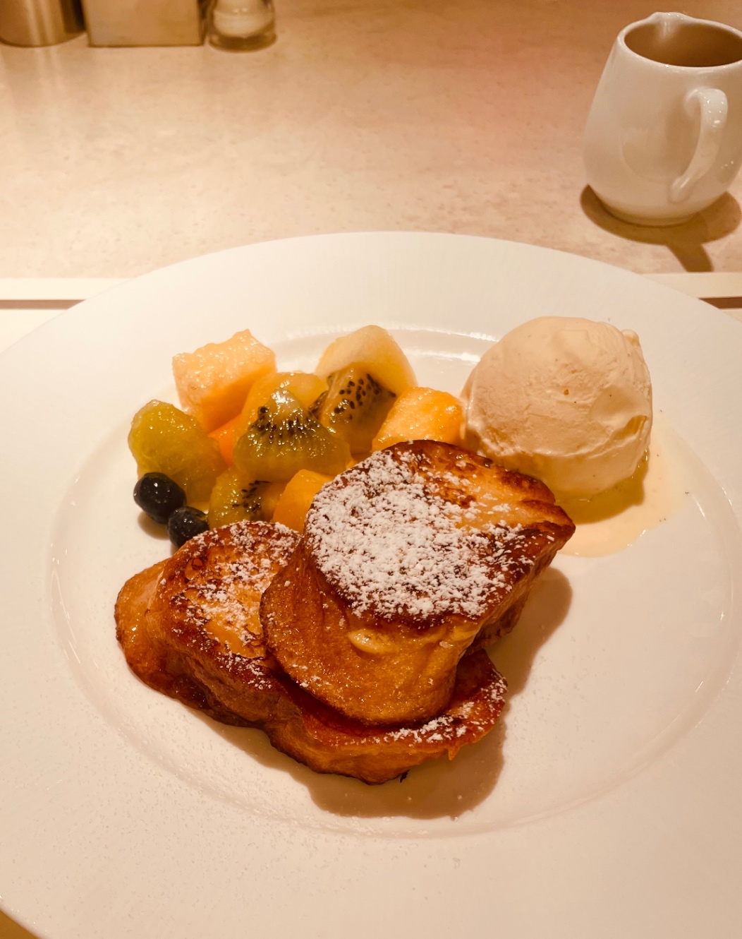 フレンチトーストとアイス